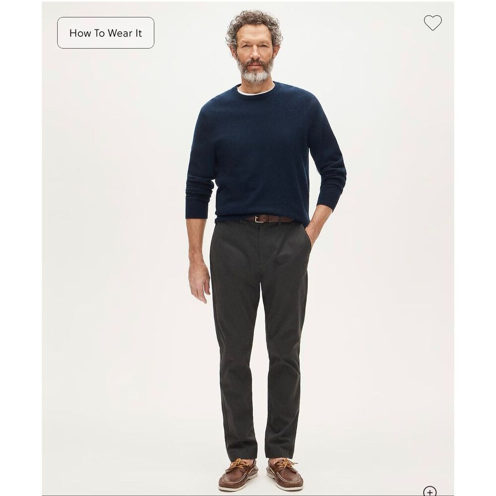 J. Crew 1040 Athletic Tapered-fit stretch chino pant Onyx Grey 34/32 - Picture 2 of 7